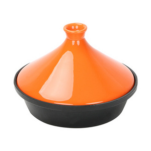 Colorful Enamel Cast Iron Moroccan Tagine Pot With Ceramic Lid