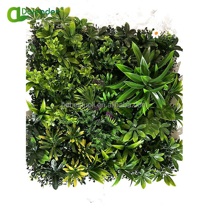 Doleader Greenery System Vertical Garden Decorative Faux Plant Panels Artificial Green Flower Wall Panel