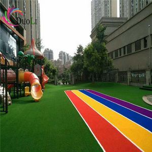 Best Quality Neighborhood High Density Runway Grass 25mm Artificial Turf Lawn For Kids Playground