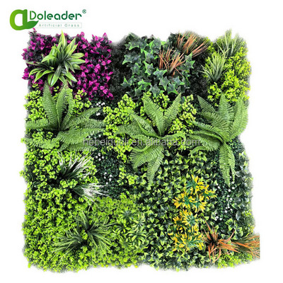 Doleader Anti-UV Vertical Garden Decor Faux Plants Boxwood Hedge Backdrop Artificial Grass Green Wall Panels