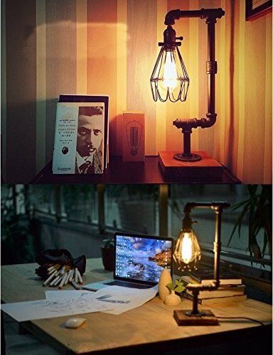 Retro Desk Lights Water Pipe Industrial Light Vintage Table Lamp