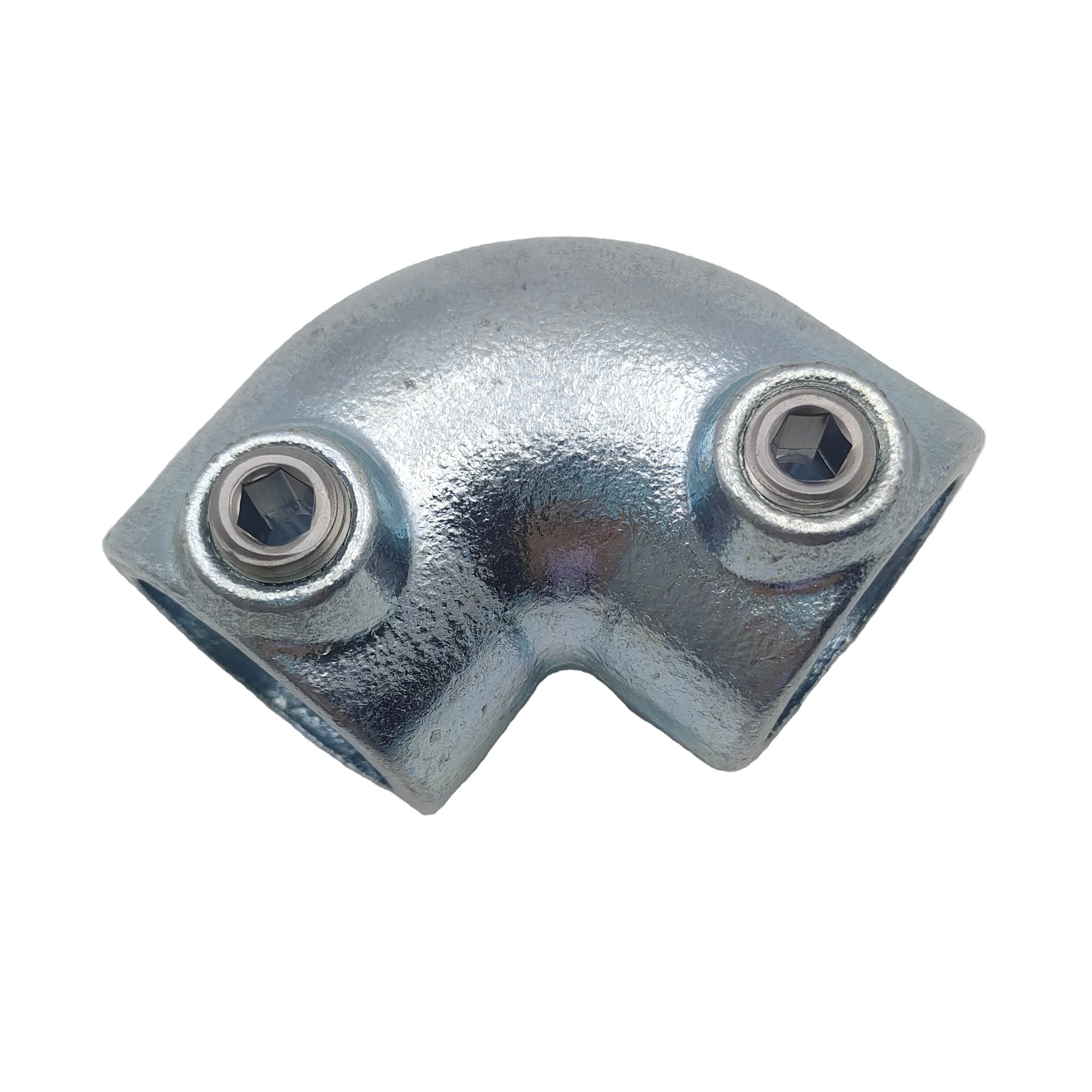 Galvanized 21.3mm-60.3mm key clamp tube Connectors 90 Elbow Pipe Fittings for safety handrail, railing, guardrails