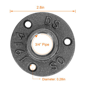 3/4" Black Pipe Decor Flange Pipe Fittings floor flange with Threaded