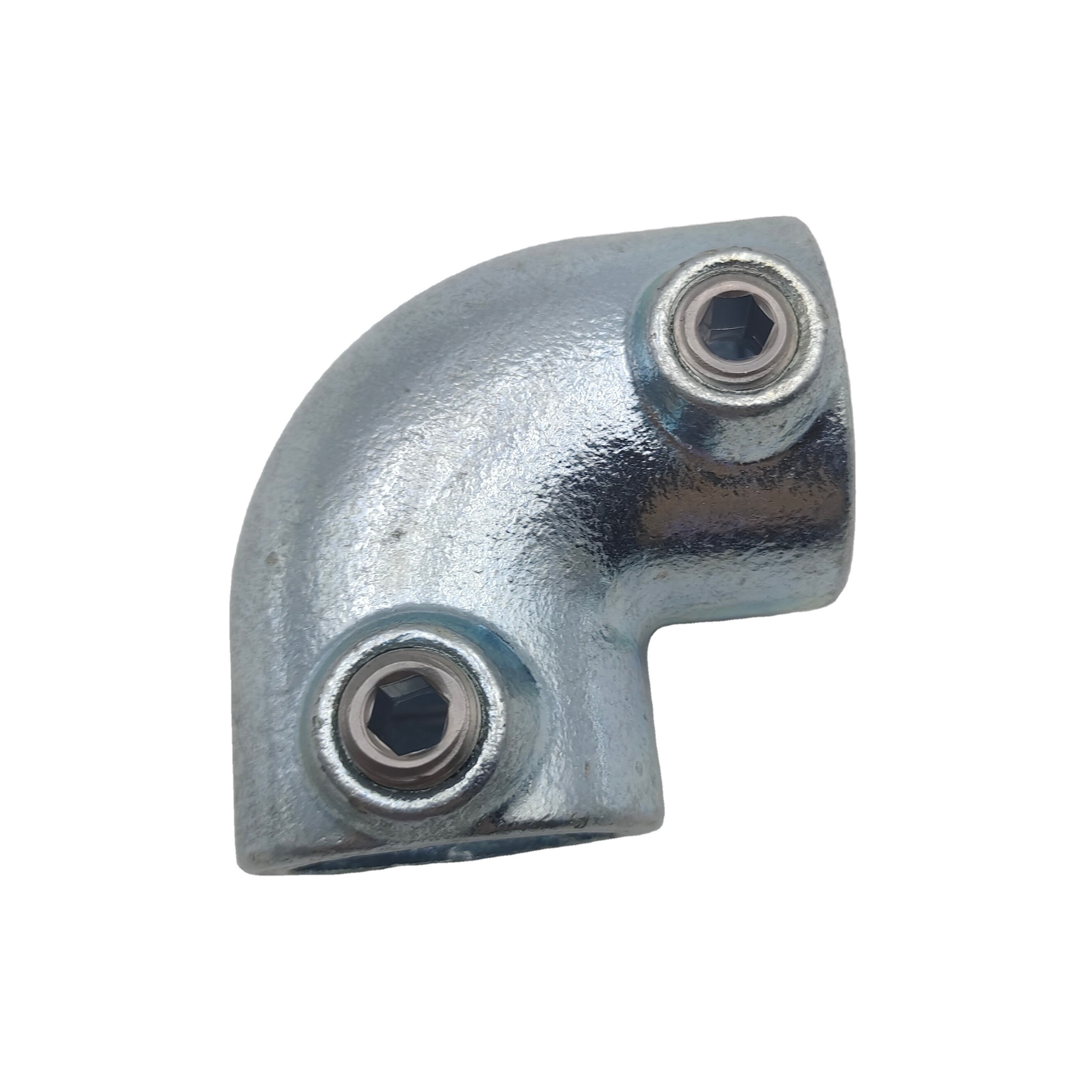 Galvanized 21.3mm-60.3mm key clamp tube Connectors 90 Elbow Pipe Fittings for safety handrail, railing, guardrails