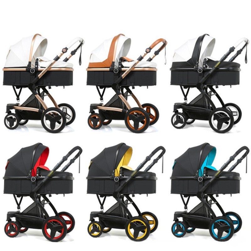 Pivot Modular Travel System With Car Seat High Landscape baby stroller 3 in 1 with True Pram Mode luxury wagon