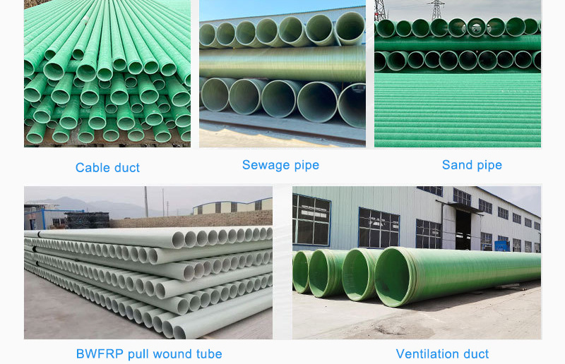 Hot Sale 40mm 400mm 800mm Insultaion Water Process Fiberglass Round Tube Frp Grp Pipe