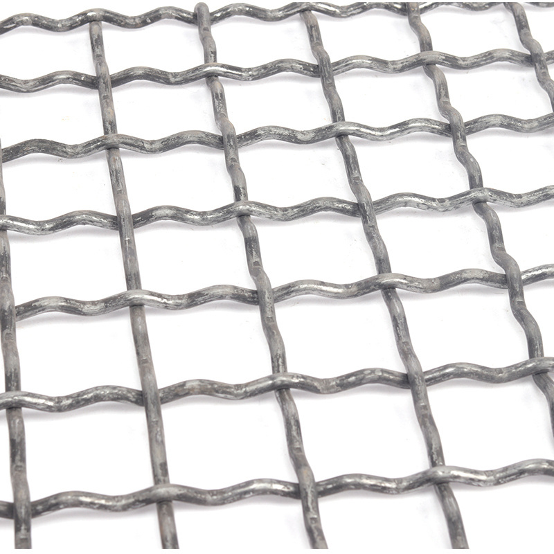 High Tensile 65Mn 45# Manganese steel Iron wire woven Quarry Rock square Hole crimped wire mining screen mesh