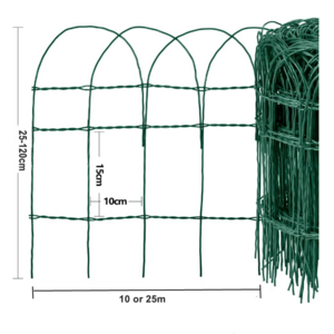 Historic Montford Style Loop Wire fence/ decorative flower bed fencing/flower garden fence