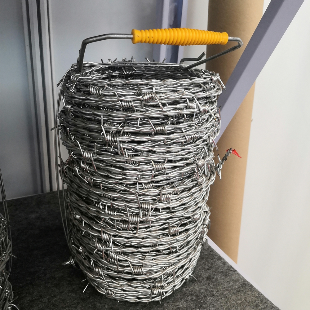 14 Gauge Hot Dipped Galvanized Double Strand Barbed Wire For Farm Fencing