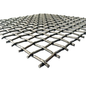 High Tensile 65Mn 45# Manganese steel Iron wire woven Quarry Rock square Hole crimped wire mining screen mesh