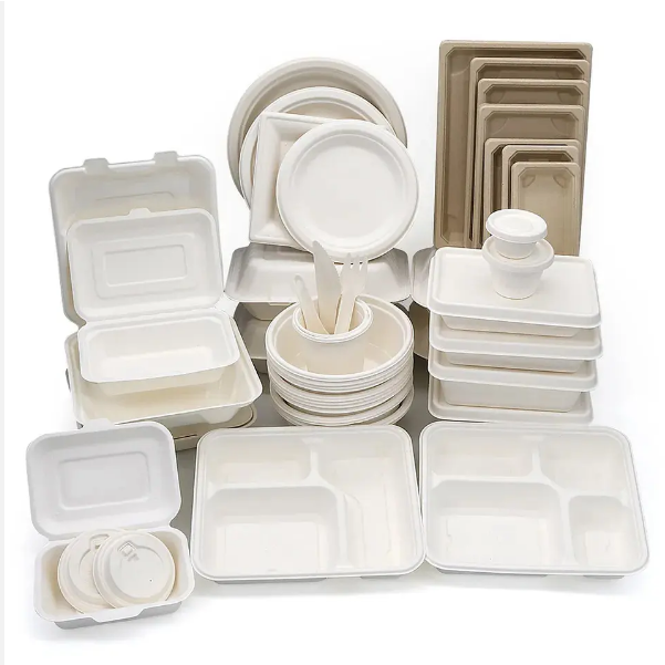 Degradable bagasse fiber cutlery natural biological Compostable Tableware Disposable Sugarcane Pulp Fork