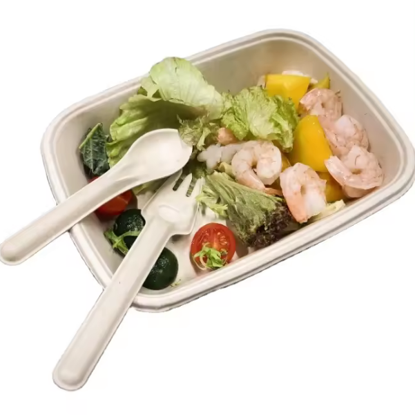 Factory Wholesale Tableware Accessories Spoon Biodegradable Sugarcane Bagasse Paper Spoon