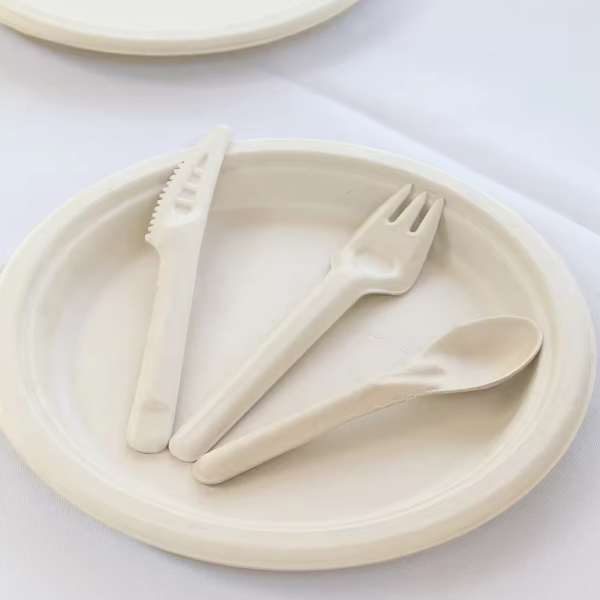 Disposable Sugarcane Bagasse Fiber Dinner Sets Disposable Paper Cutlery Disposable Paper Fork