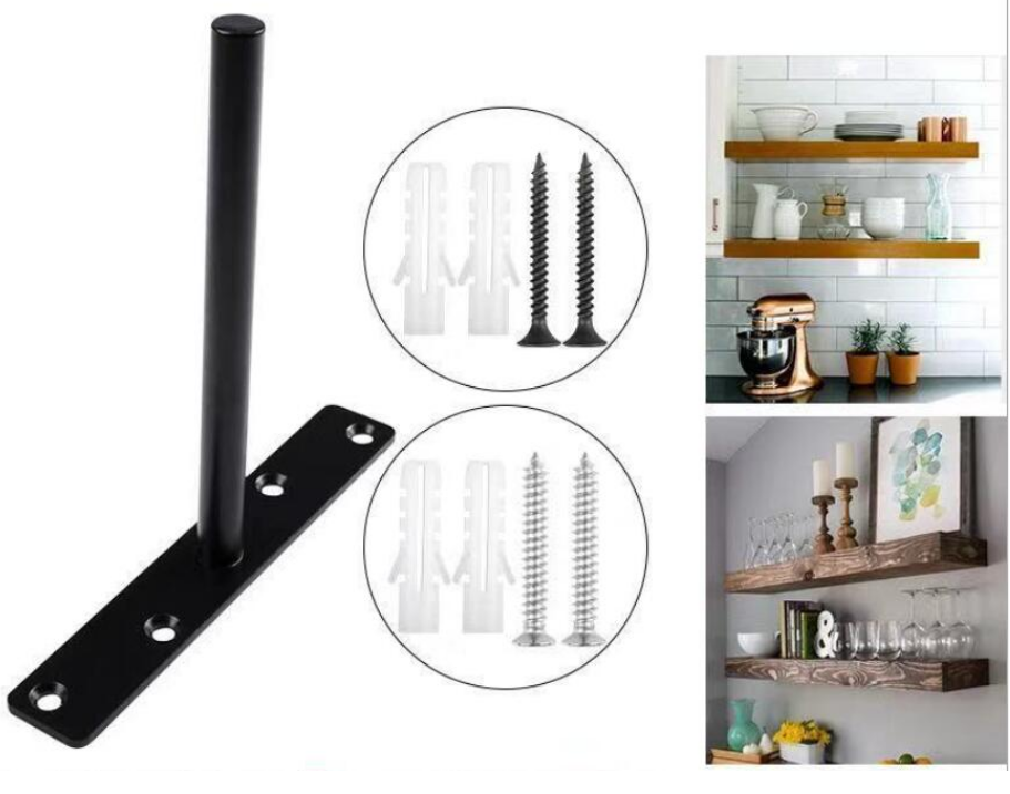 5in floating shelf brackets heavy duty hidden supports concealed shelves invisible black shelving supports solid steel hardware