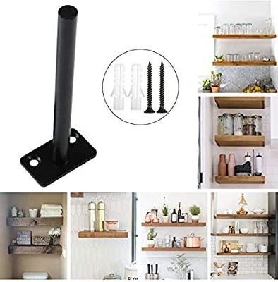 5in floating shelf brackets heavy duty hidden supports concealed shelves invisible black shelving supports solid steel hardware