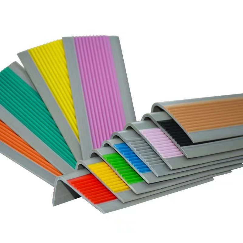 Waterproof & Flame Resistant Rubber Stair Nosing Non Slip Step Edge Trim Strips Stair Edging Transition Strip