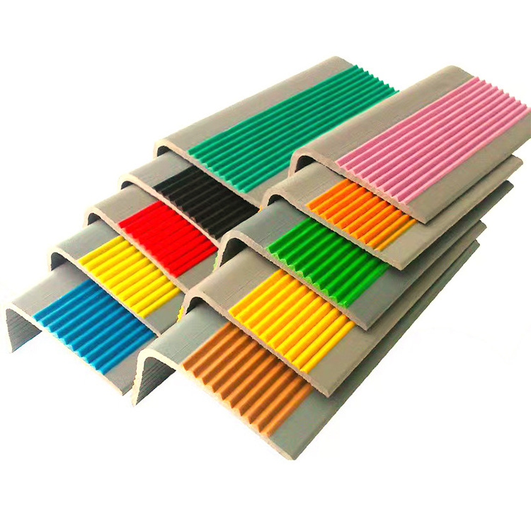 Waterproof & Flame Resistant Rubber Stair Nosing Non Slip Step Edge Trim Strips Stair Edging Transition Strip