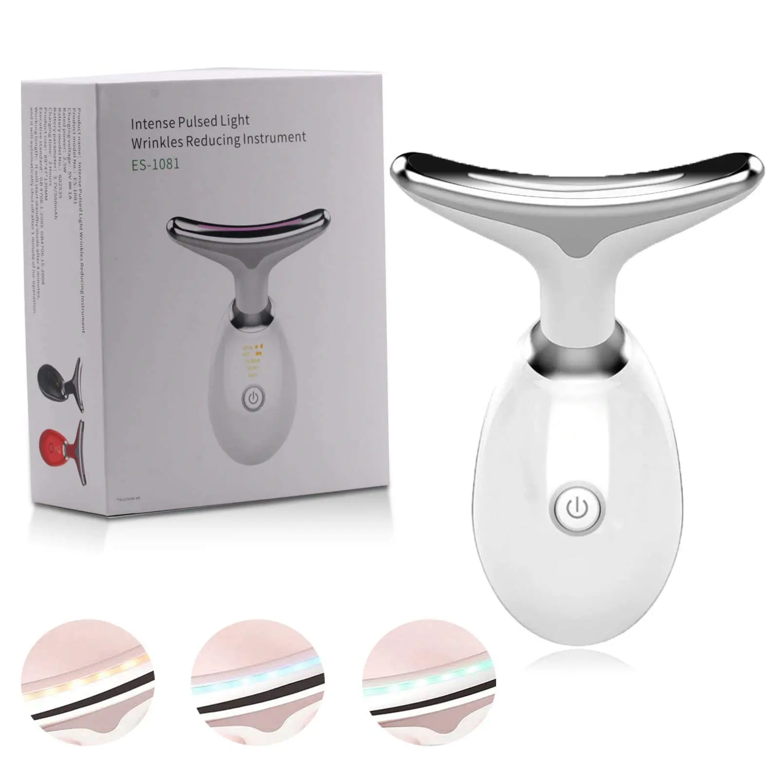 Face Sliming V Shape Anti Wrinkle Chin Neck Face Ems Facial Lifting Lift the neck beauty device Red Led Light Therapy