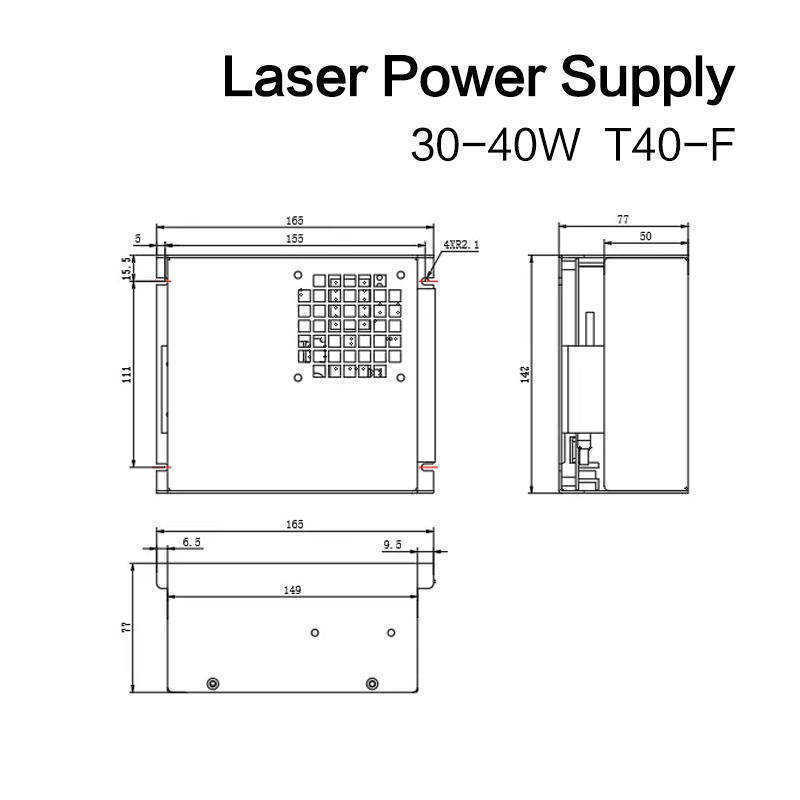 High Quality 40W CO2 Laser Power Supply Source 110V/220V for CO2 Laser Tube Engraving Cutting Machine Parts