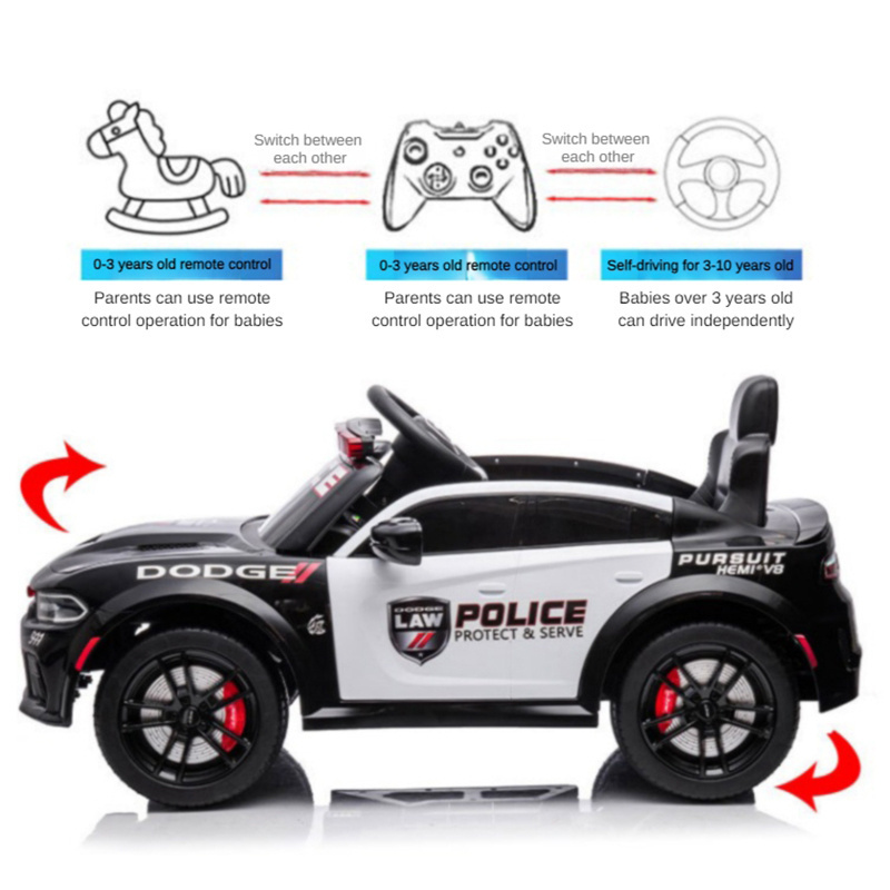 New Hot Selling Remote Control Kids Police Car 12V Ride On Car Toys Kids Electric Car