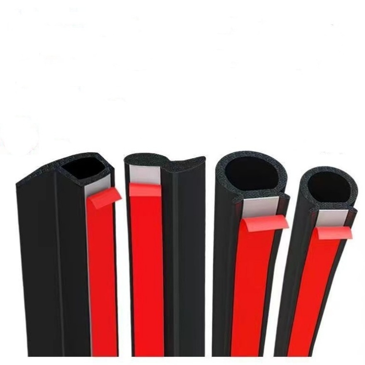 Wholesale car door sound insulation rubber seal strip EPDM foam D type car anti-collision seal strip