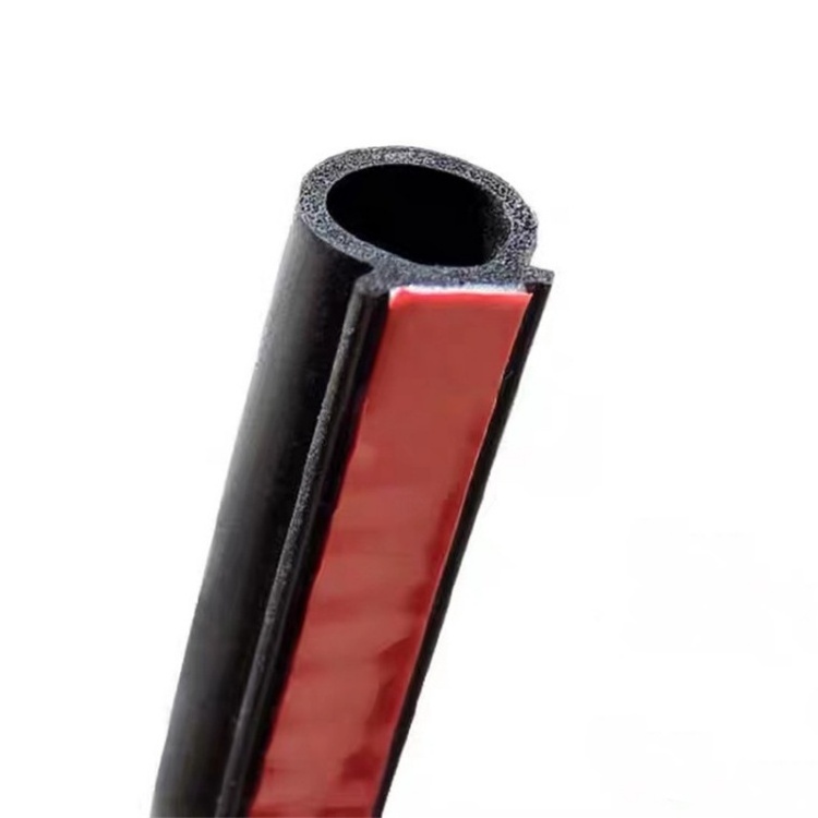 Wholesale car door sound insulation rubber seal strip EPDM foam D type car anti-collision seal strip