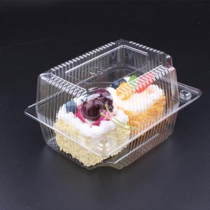 Disposable blister packaging clear plastic cake box.