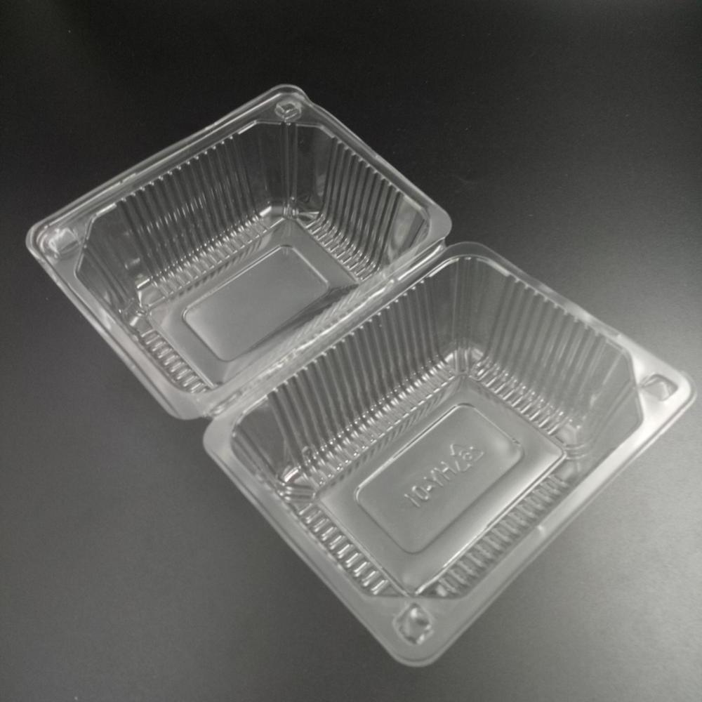 Disposable blister packaging clear plastic cake box.