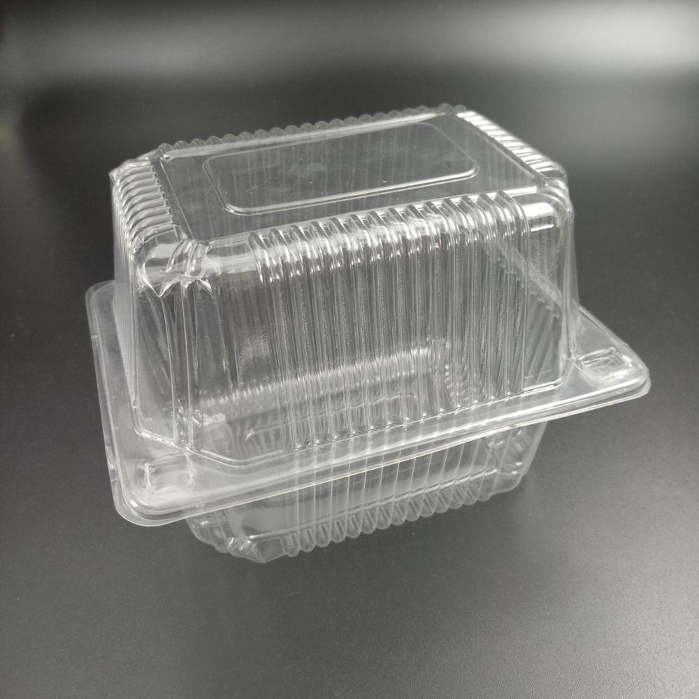 Disposable blister packaging clear plastic cake box.