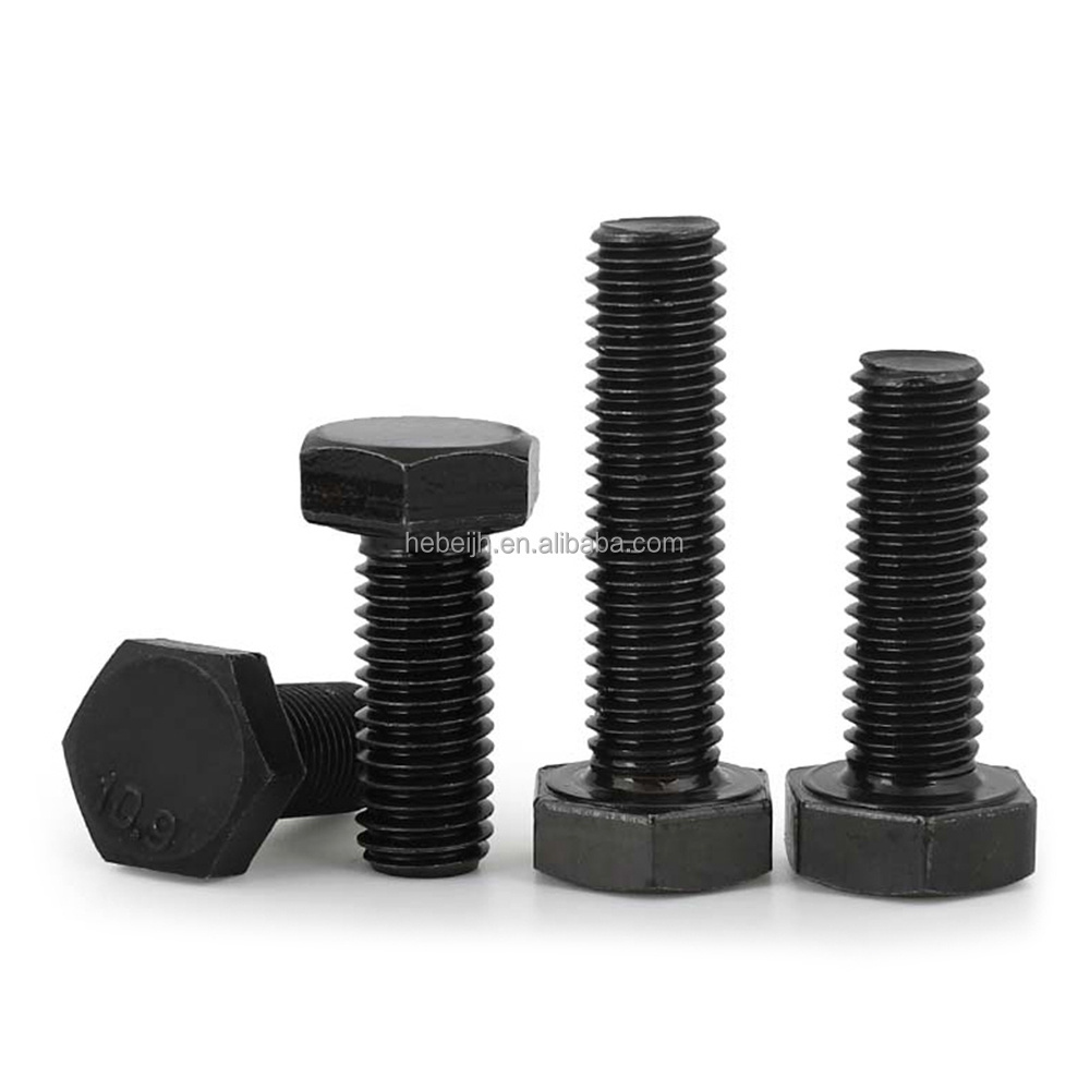 High strength carbon steel black oxide flange carriage bolts hex hexagonal  grade 8.8 fasteners perno factory buat  bolt and nut