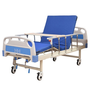 Factory direct manual care double crank 2 function adjustable hospital patient medical beds