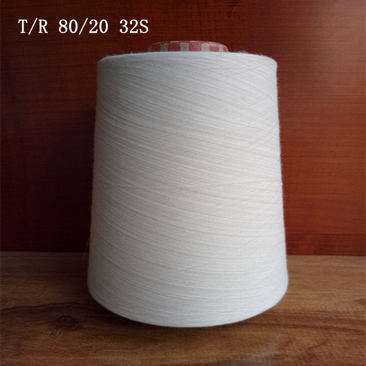 Jiali Textile  Wholesale Spun Yarn Raw White 100% Virgin Ring Spun Polyester Yarn 30S/1 for Knitting