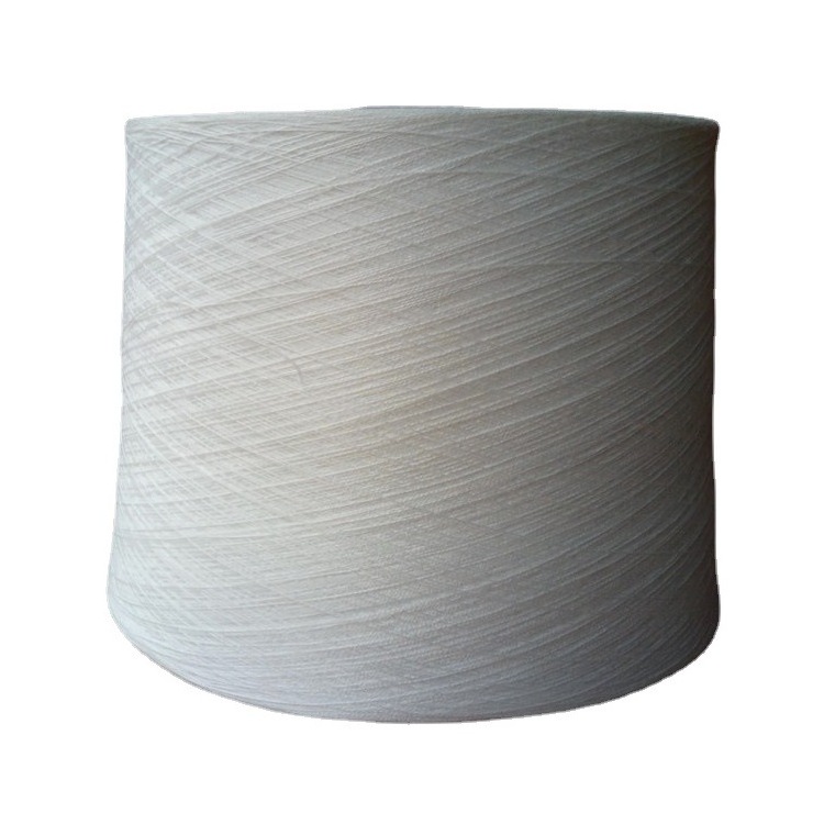 Jiali Textile  Wholesale Spun Yarn Raw White 100% Virgin Ring Spun Polyester Yarn 30S/1 for Knitting