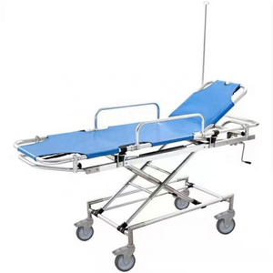 Wholesale Hospital Equipment Stretcher Emergency Transfer Patient Bed Stainless Steel Loading Bed