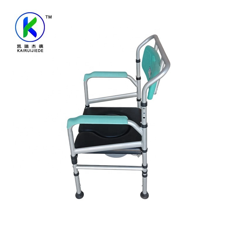 aluminum alloy toilet chair folding adjustable commode chair toilet commode chair