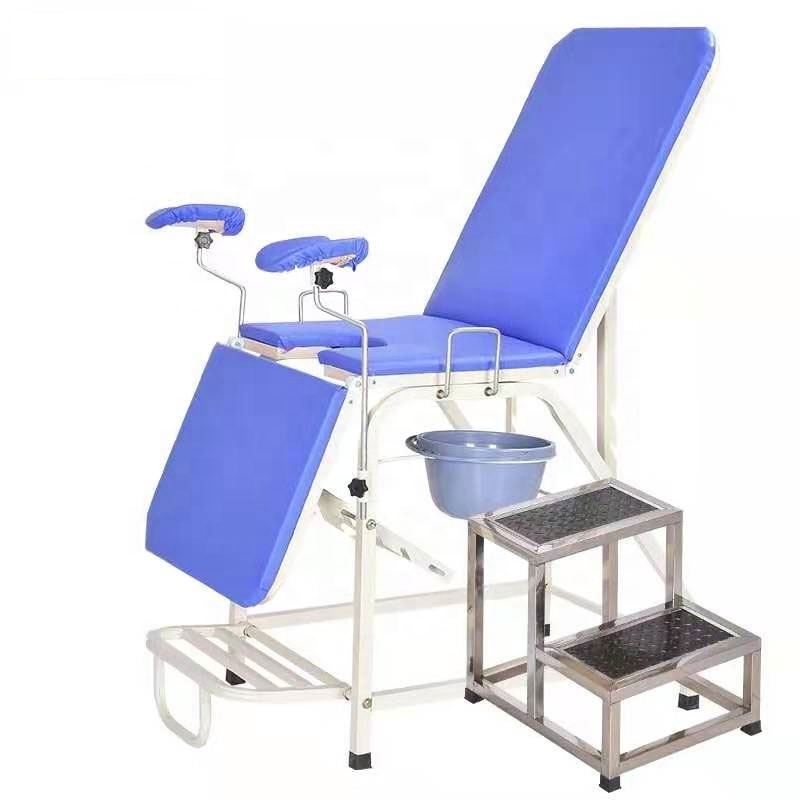 Factory portable exam table with stirrups gynecological obstetric examination bed in hospital gynecology delivery obstetric bed