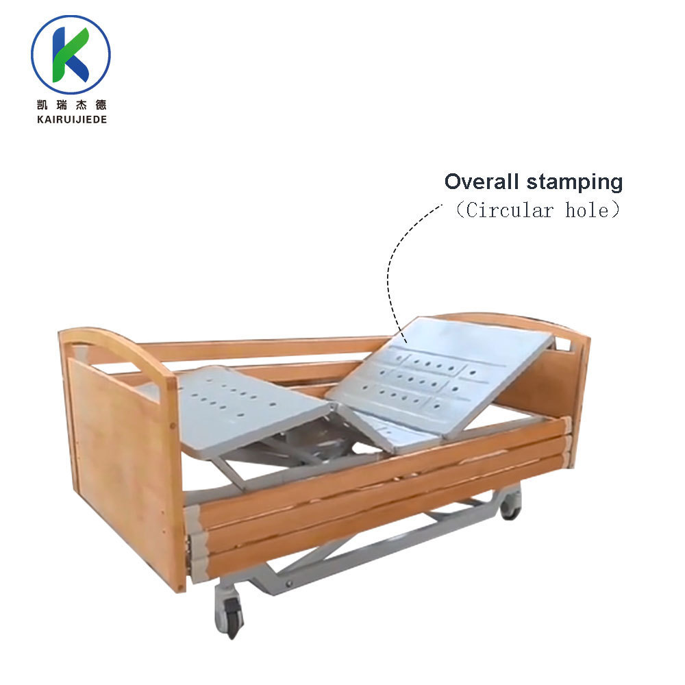 In China electric 3 function medical bed elderly patient bed wooden electric 3 crank hospital bed