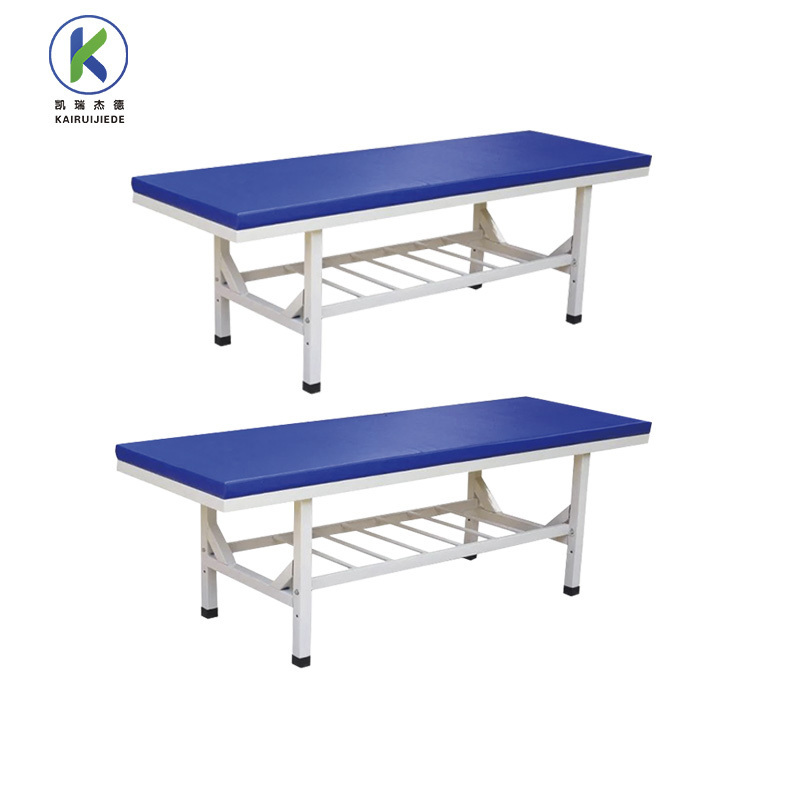 Simple flat hospital bed medical clinic bed patient examination bed medical portable exam table with stirrups