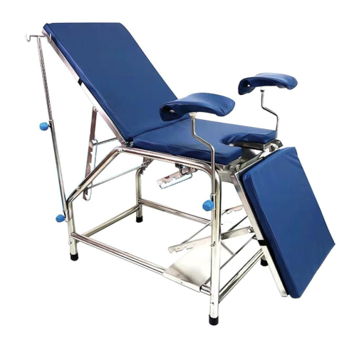 Jiede hot salemedical portable exam table with stirrups Gynecological examination bed couch with backrest