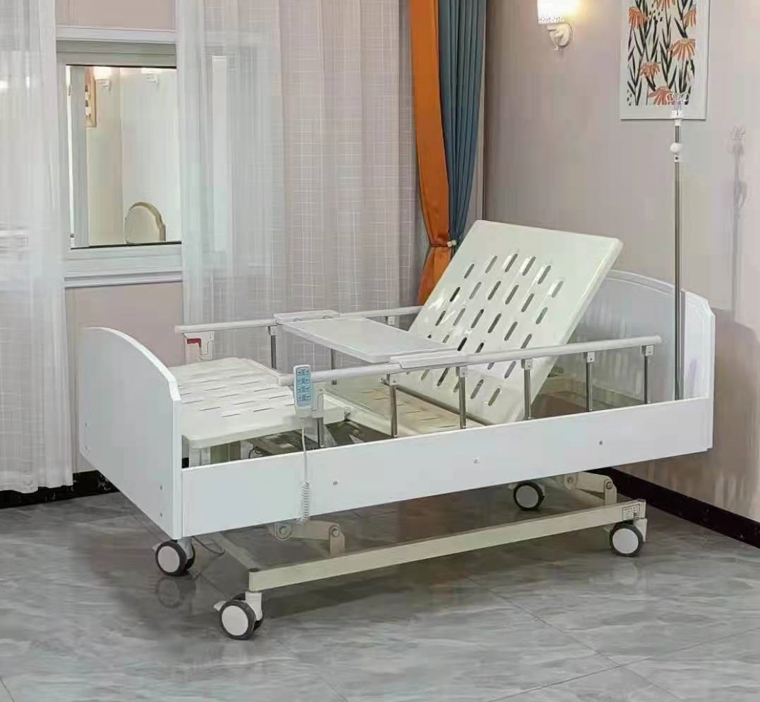 Advanced High Quality  3 functions Medical Use wooden Head and Foot board  Electric  Basic Hospital Bed