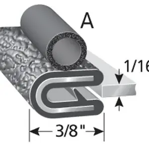 Customized rv Slide Out Seal 1" X 15/16" X 35' D-seal Black Rubber Seal strip