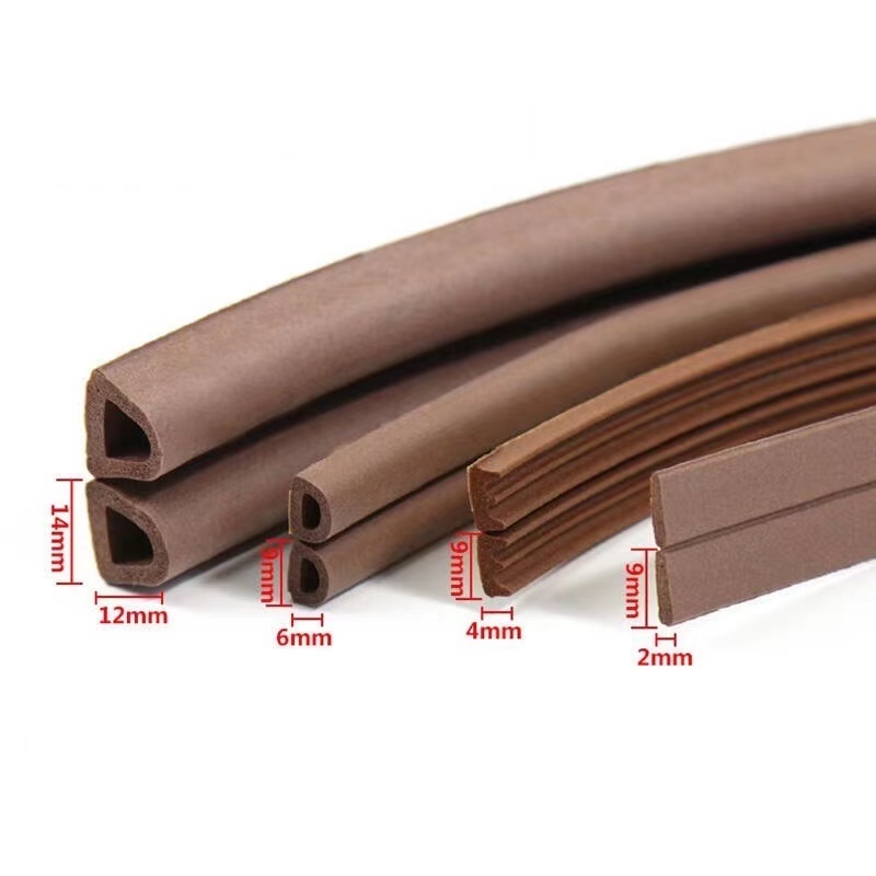 Soft D/E/I shape  brown/white/black EPDM foam Weatherstrip Door Sealing Strip