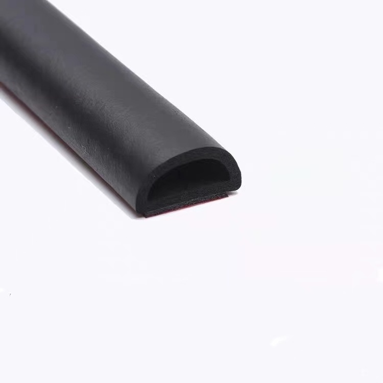 Waterproof and Soundproof car door window trim edge guard self adhesive half round rubber strip