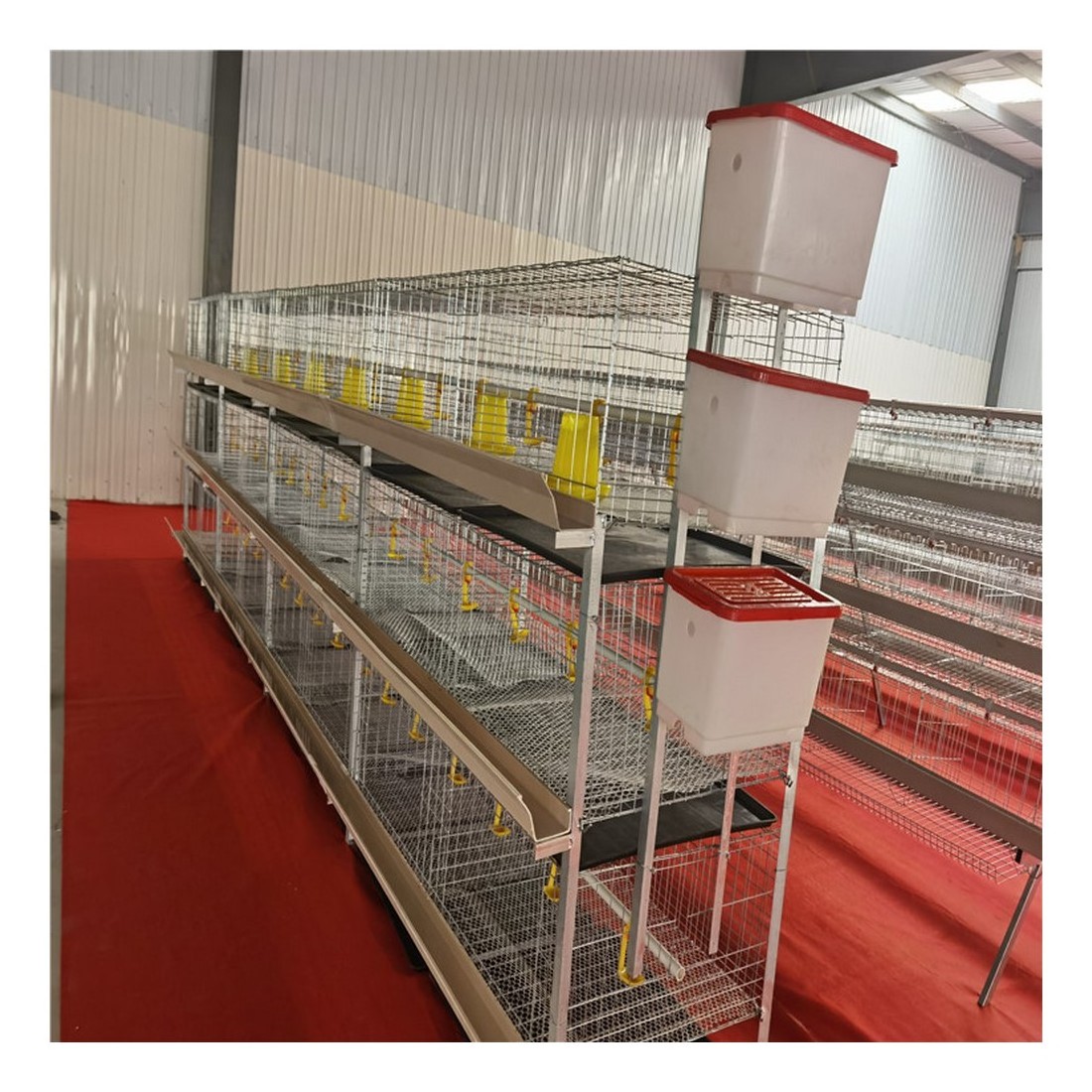 Chicken cages in breeding plants 4 tier chicken brooder cage