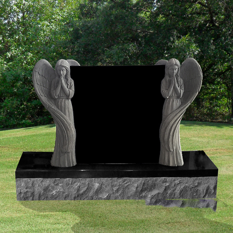 JK Customized Heart Shaped Headstone Carving Angel Gravestone