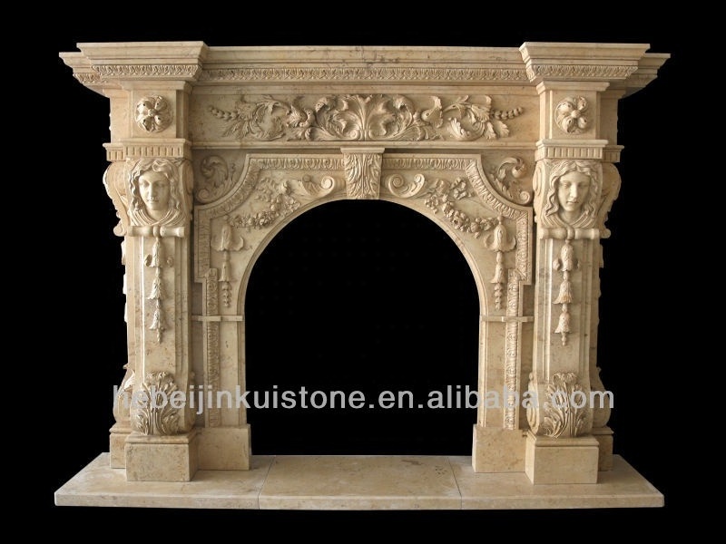 JK New product hand carved electric fireplace best price