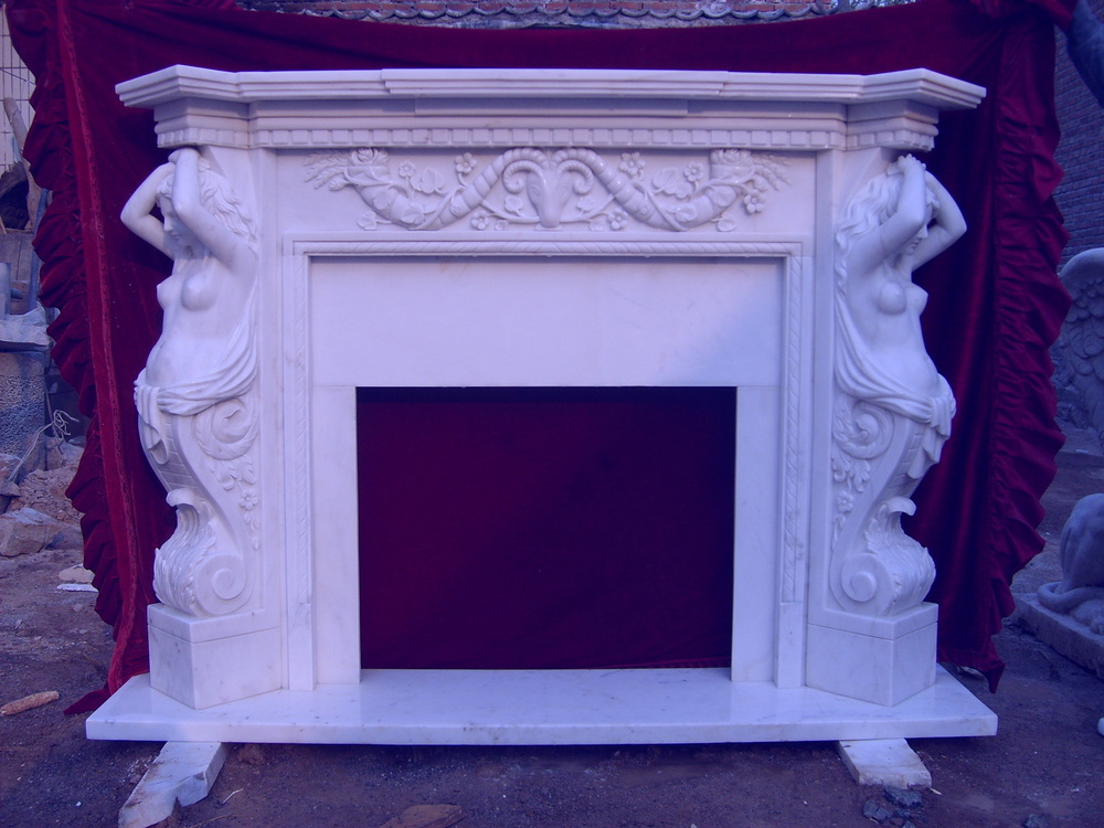 JK Modern high quality marble fireplace decor