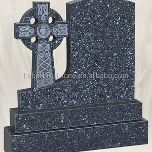 JK butterfly blue granite headstone