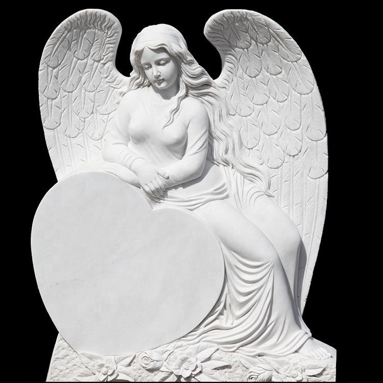 JK Custom angel cemetery monuments heart stone tombstones and headstone