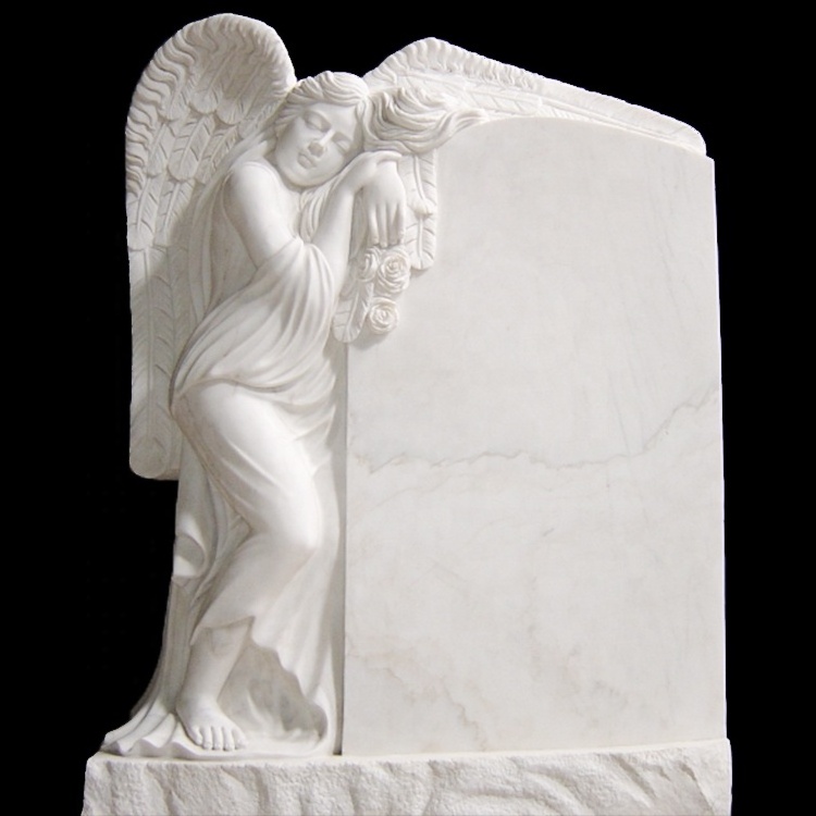 JK China white granite tombstone custom monument headstone